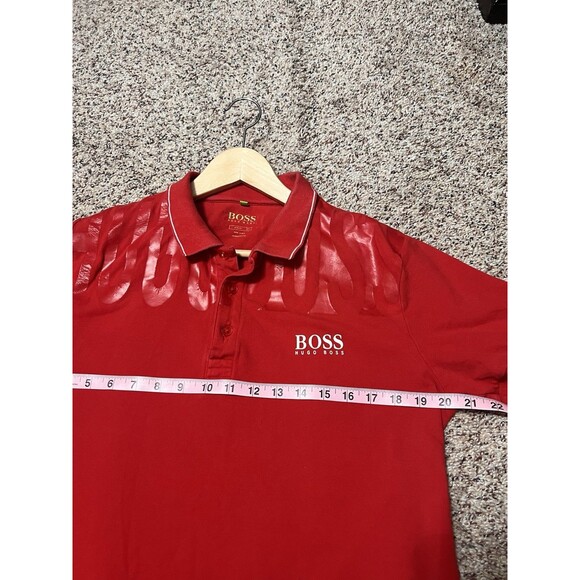 Hugo boss red polos for men slimfit T-shirt size L - Picture 6 of 11